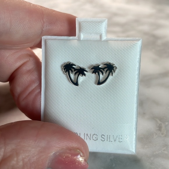 925 Sterling Palm Tree Studs